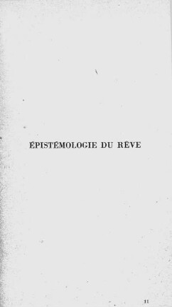 Épistémologie du rêve