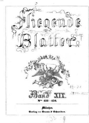 Fliegende Blätter. 19 = Nr. 433 - 456. [1854]