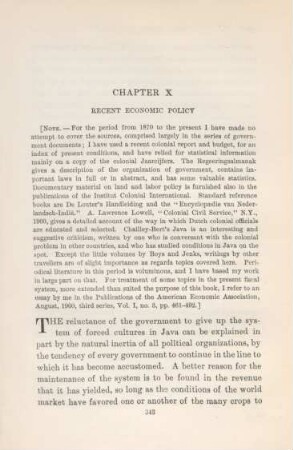 Chapter X. Recent economic policy