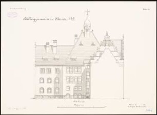 Schillergymnasium, Münster: Aufriss Südansicht 1:100