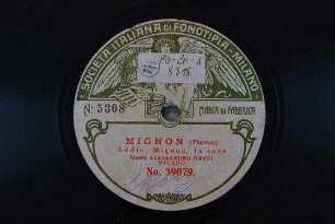 Mignon : Addio, Mignon, fa core / (Thomas)