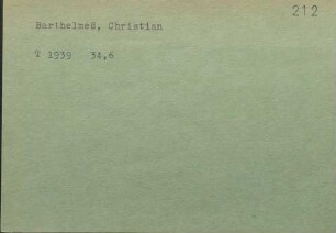 Barthelmeß, Christian