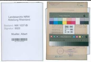 Entnazifizierung Albert Mueller , geb. 24.04.1908 ()