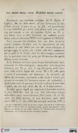 7: Sul senso della voce Fidelis nelle lapidi