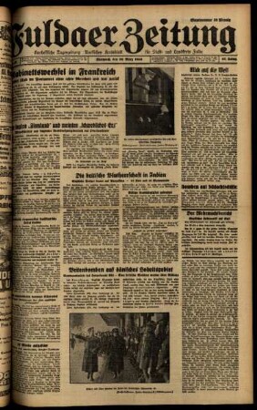 Ausgabe vom Mittwoch, den 20. März 1940.