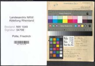 Entnazifizierung Friedrich Polte , geb. 29.08.1901 (Verwaltungsangestellter)