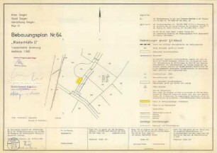 Bebauungsplan Nr. 64, "Radschläfe ll", 1. vereinfachte Änderung, Kreis Siegen, Stadt Siegen, Gemarkung Siegen, Flur 41