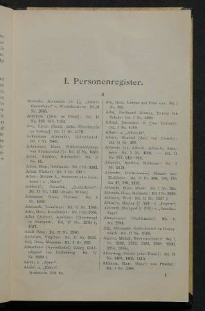 I. Personenregister.
