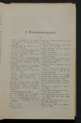 I. Personenregister.