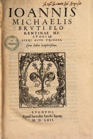 Florentinae historiae : Libri 8 priores