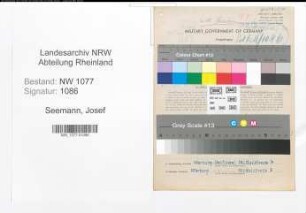 Entnazifizierung Josef Seemann , geb. 13.02.1891 (Polizist)