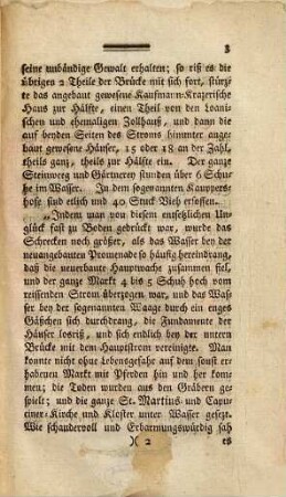 Kurze Beschreibung der grossen Wasserfluth, welche sich zu Bamberg und Regensburg 1784 ereigneten