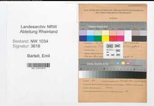 Entnazifizierung Emil Bartelt , geb. 17.03.1881 (Stabsingenieur)