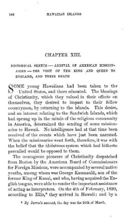 HISTORICAL SKETCH - ARRIVAL OF AMERICAN MISSIONARIES - VISIT OF THE KING AND QUEEN TO ENGLAND, AND THEIR DEATH