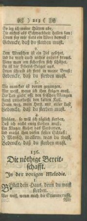 136. Die nöthige Bereitschafft