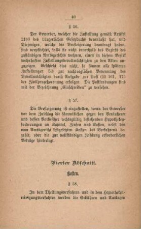 Vierter Abschnitt. Kosten.