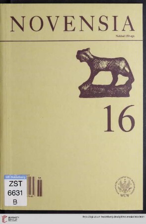 16: Novensia: Studia i Materiały