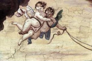 Deckenspiegel, Mittelbild: Die Aufnahme des Elias in den Himmel
