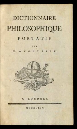 Dictionnaire Philosophique Portatif