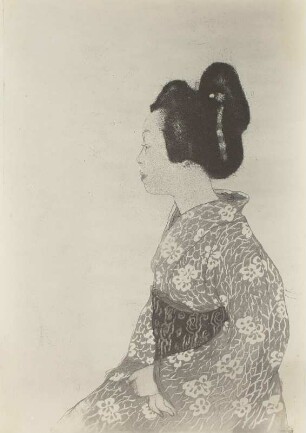 Japanerin : Japanerin. Farbradierung; 19,5 x 13 cm (1900/1901; E. Orlik). Dresden: Kupferstich-Kabinett 1905-35, K. II 47, NJA 54/75457