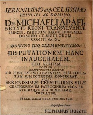 Dissertatio Solennis De Prudenti Medicamentorum Applicatione In Tempore