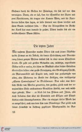 Die letzten Jahre
