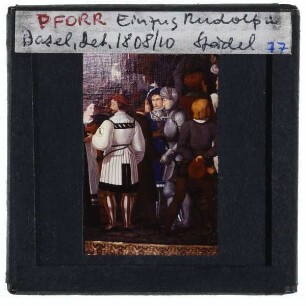 Pforr, Einzug Königs Rudolf von Habsburg in Basel 1273 (Frankfurt Städel HM 51) : (Detail)