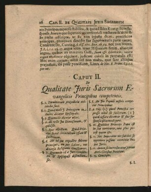 Caput II. De Qualitate Iuris Sacrorum Evangelicis Principibus competentis.