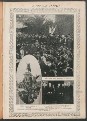 Homenaje a la memoria del General San Martín, en el 70º aniversario de su muerte