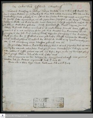 Auszug aus Catalogus testium veritatis von Friedrich Breckling über Ludwig Friedrich Gifftheil.