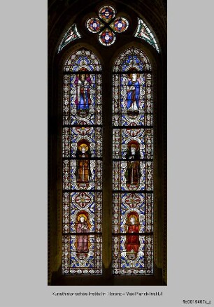 Fenster B-III, B-II und B-I der Katharinenkapelle : Fenster B-III