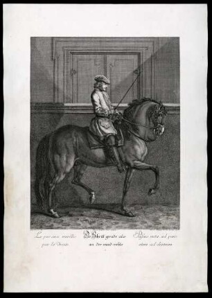 Le pas aux murilles par la droite = Der Schritt gerade aus an der wand rechts = Passus recta ad parietem ad dextram