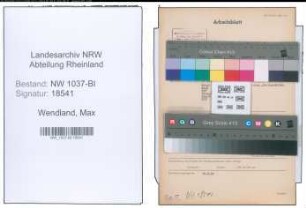Entnazifizierung Max Wendland , geb. 20.11.1902 (Reg.Rat)