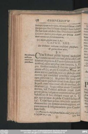 Caput. XIII. De Tribunis militum consulari potestate, & quibusdam Aliis.