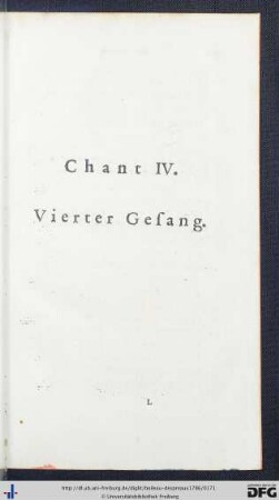 Chant IV. Vierter Gesang.