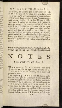 275-277, Notes sur l'Epitre VII.