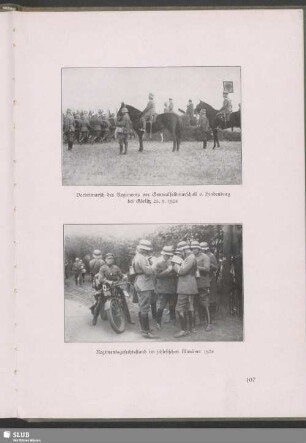 Vorbeimarsch des Regiments vor dem Generalfeldmarschall v. Hindenburg bei Görlitz 25.9.1928
