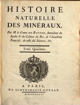 Histoire Naturelle Des Minéraux, Tome Quatrième