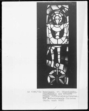 Auferstehungsfenster, der auferstehende Christus