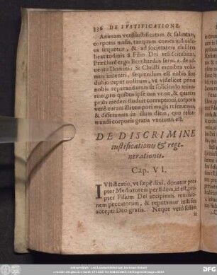 De Discrimine iustificationis [et] regenerationis. Cap. VI.