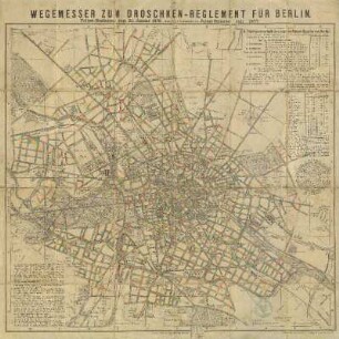 Wegemesser zum Droschken-Reglement für Berlin : Polizei-Reglement vom 20. Januar 1873