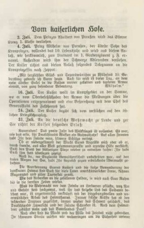 Vom kaiserlichen Hofe