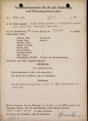 Rodi, Franz Xaver