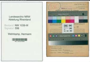 Entnazifizierung Hermann Wehrkamp , geb. 28.04.1913 (Bahninspektor)