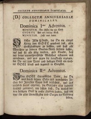 (D.) Collectæ Anniversariæ Dominicales