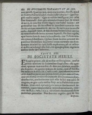 Caput VIII. De Societate Herili.