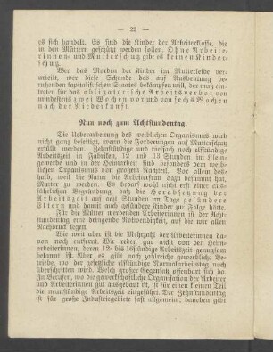 Nun noch zum Achtstundentag