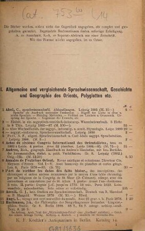 Katalog : Filiale K. F. Koehler's Antiquarium in Berlin. [Umschlagt.], 14