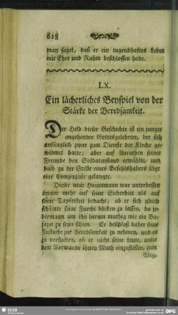 LX. Ein lächerliches Beyspiel von der Stärke der Beredsamkeit