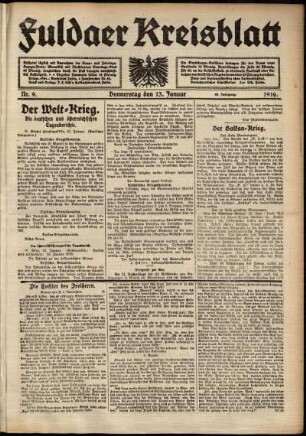 Ausgabe vom Donnerstag, den 13. Januar 1916.